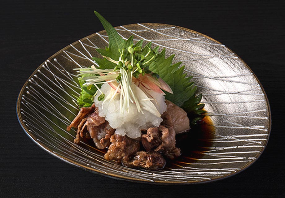 Beef tendon with ponzu