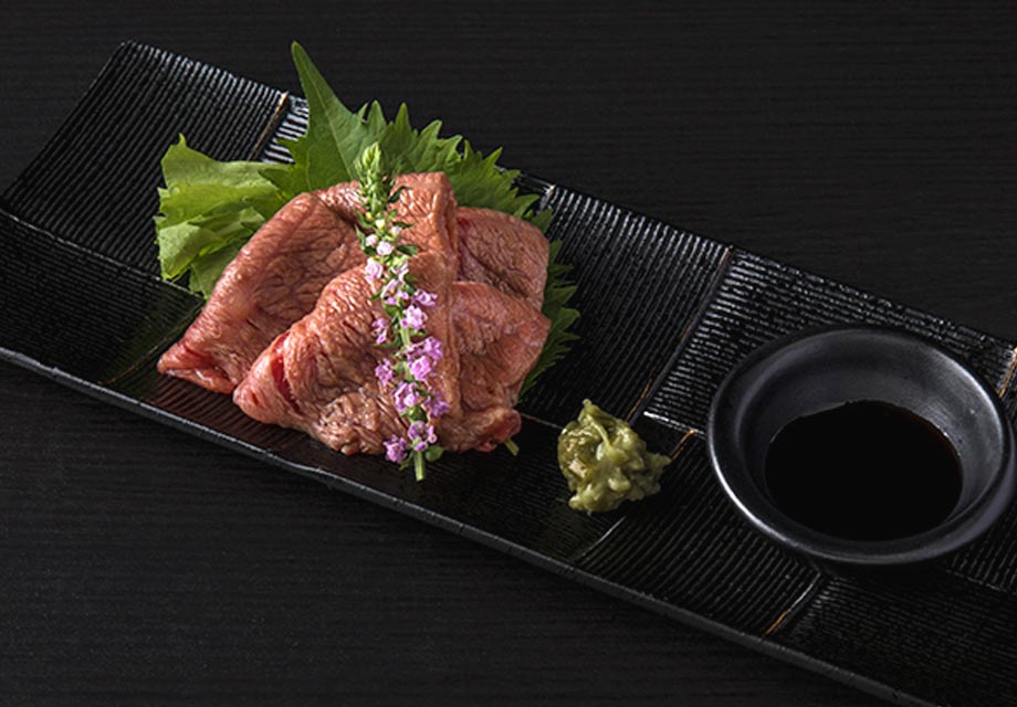 Aburi beef sashimi